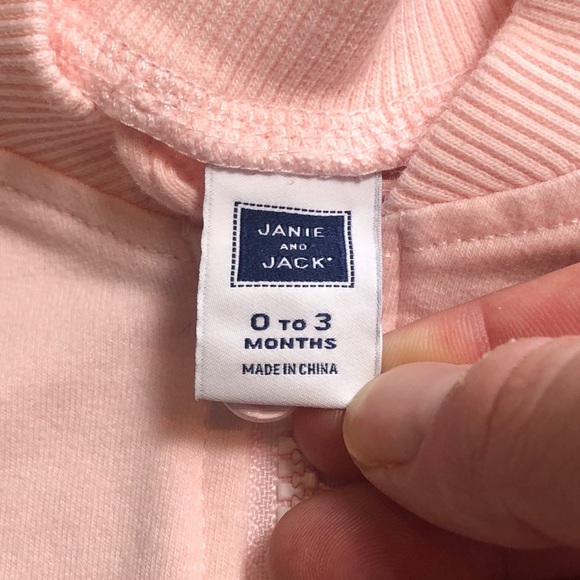 Janie And Jack Baby Pink And Pastel Rainbow Stripe Track Jacket Size 0-3 Months - Picture 6 of 10